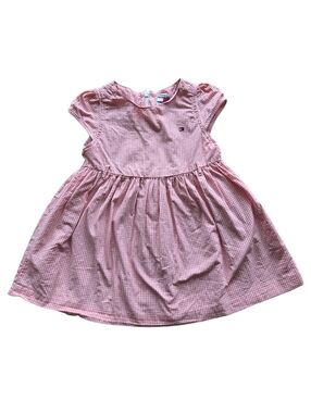 Tommy Hilfiger Lined  Pink And White  Gingham Fit-and-Flare Dress